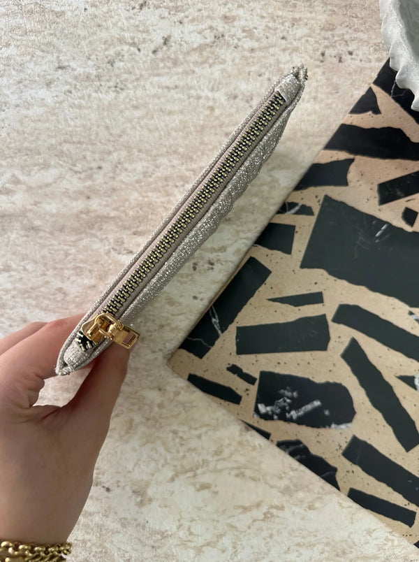 Kadın Fermuarlı Parıltılı Kartlık Glare - Gold