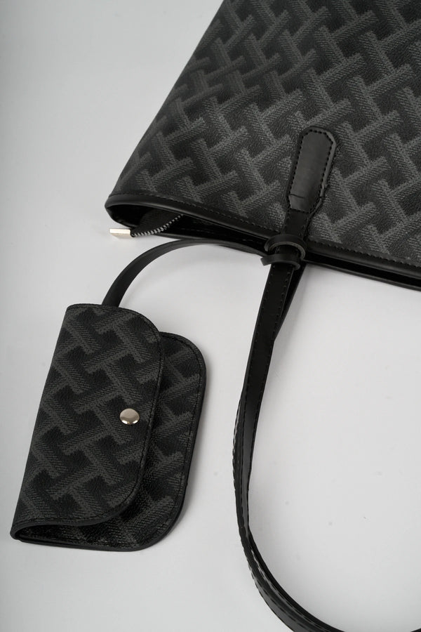 Kadın Cüzdan Detaylı Omuz Çantası Torry - Siyah