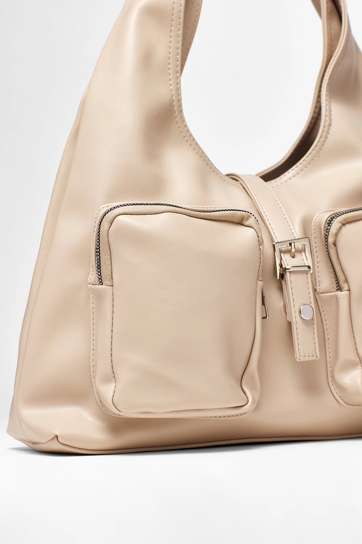 Kadın Cepli Omuz Çantası Mabel - Vizon