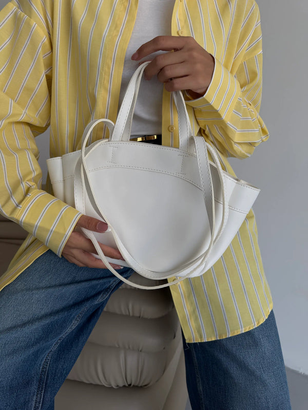 Kadın Çift Saplı Tote Çanta Pablo - Beyaz