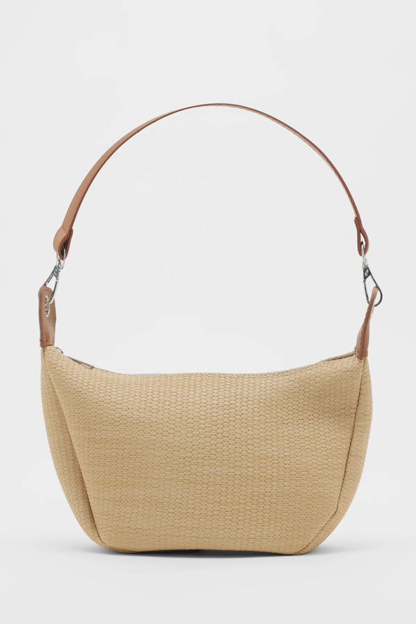 Kadın Hasır Desenli Çapraz Askılımı Omuz Çantası Sumy - Taba