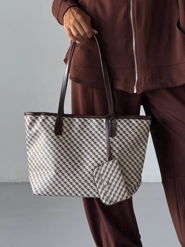 Kadın Cüzdan Detaylı Omuz Çantası Manga - Kahve