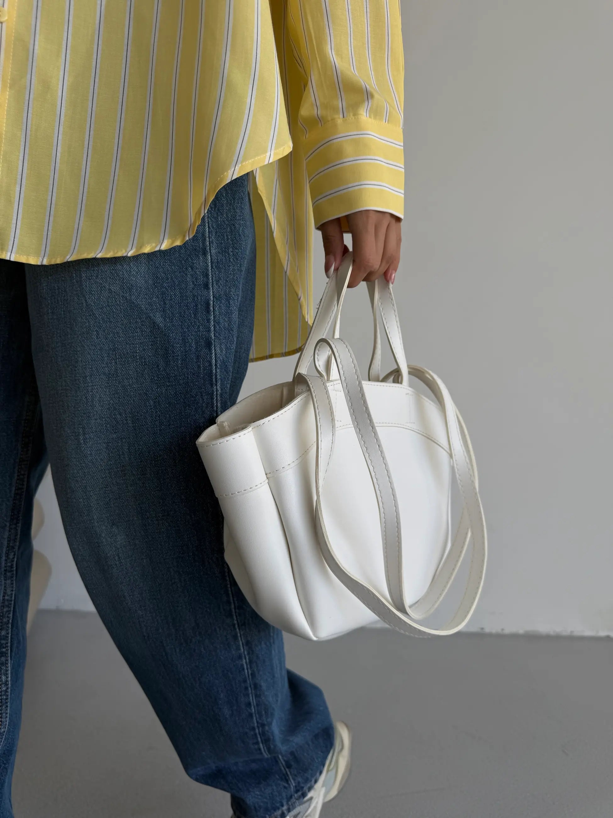 Kadın Çift Saplı Tote Çanta Pablo - Beyaz