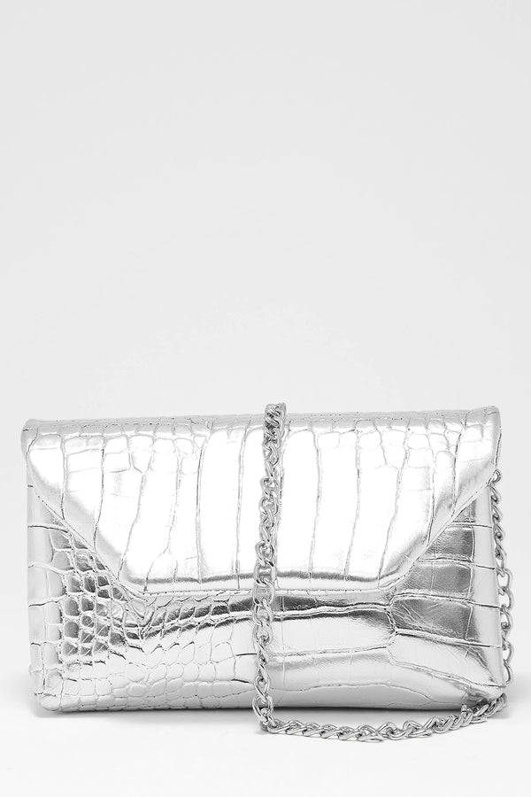 Kadın Mini Çapraz Askılı Çanta Rock - Gümüş