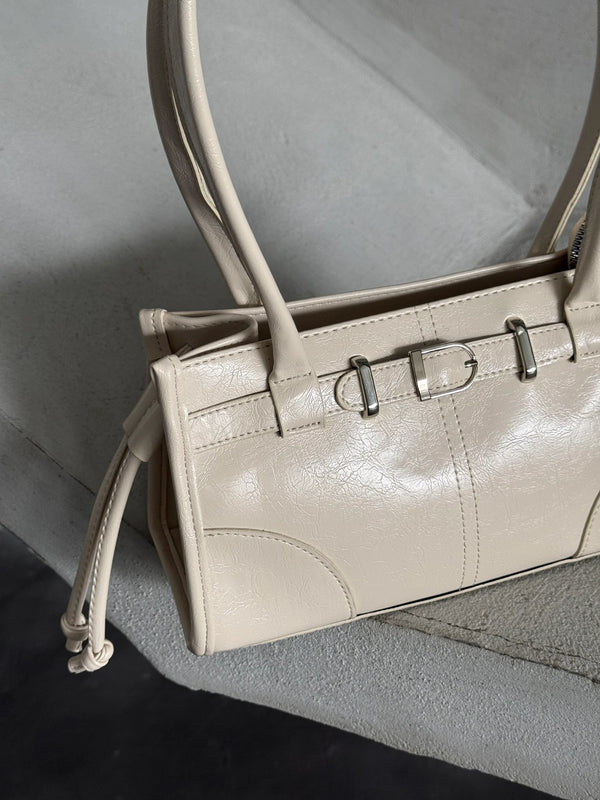 Kadın Püskül Detaylı Omuz Çantası Glamour - Krem