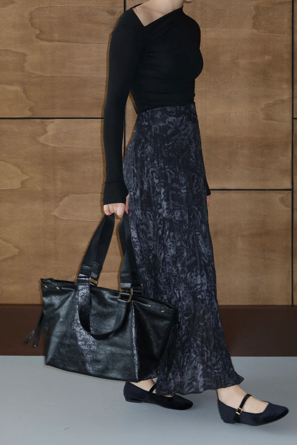 Kadın Deri Tote Omuz Çantası Big City - Siyah