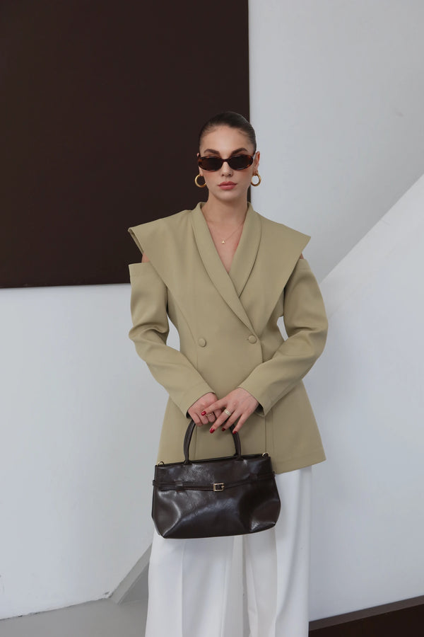 Kadın Suni Deri Omuz Çantası Marc - Kahve