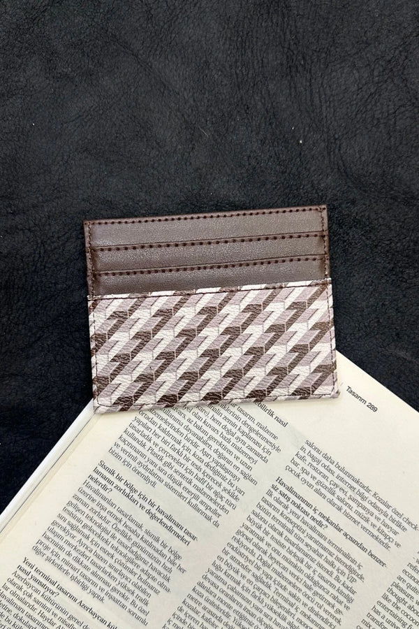 Baskılı Desen Kartlık - Kahve