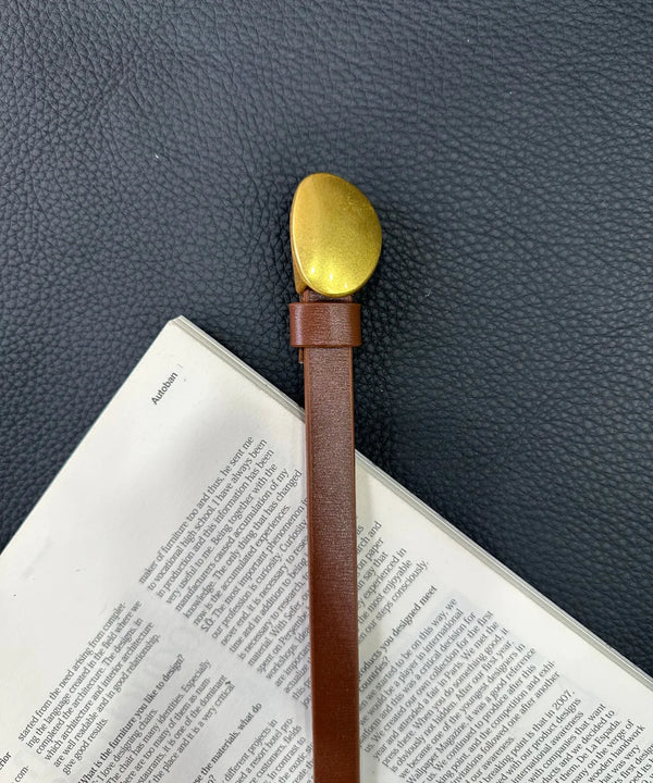 Kadın Gold Tokalı Kemer - Taba