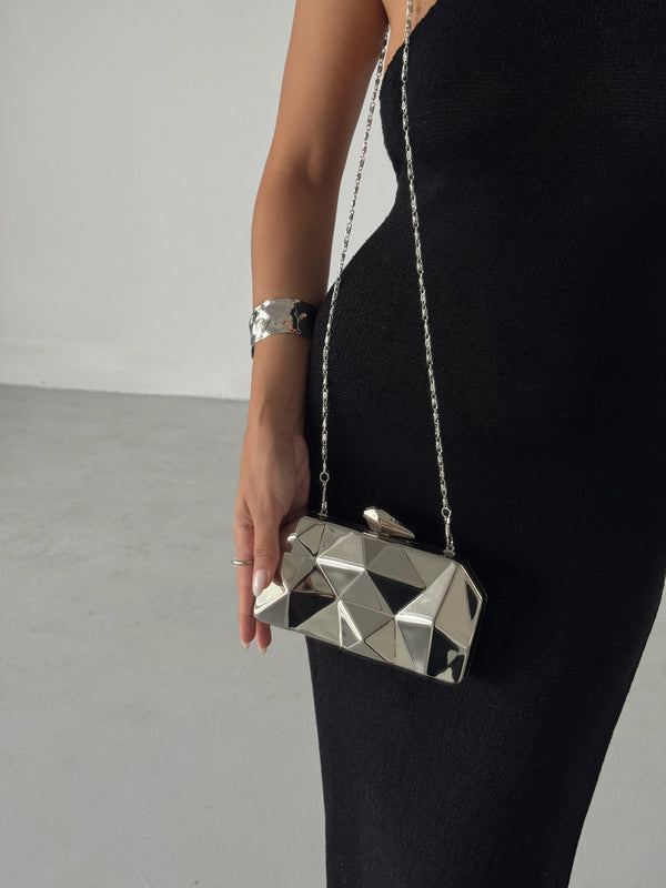 Kadın Zincir Askılı Çapraz Çanta Trave - Gümüş