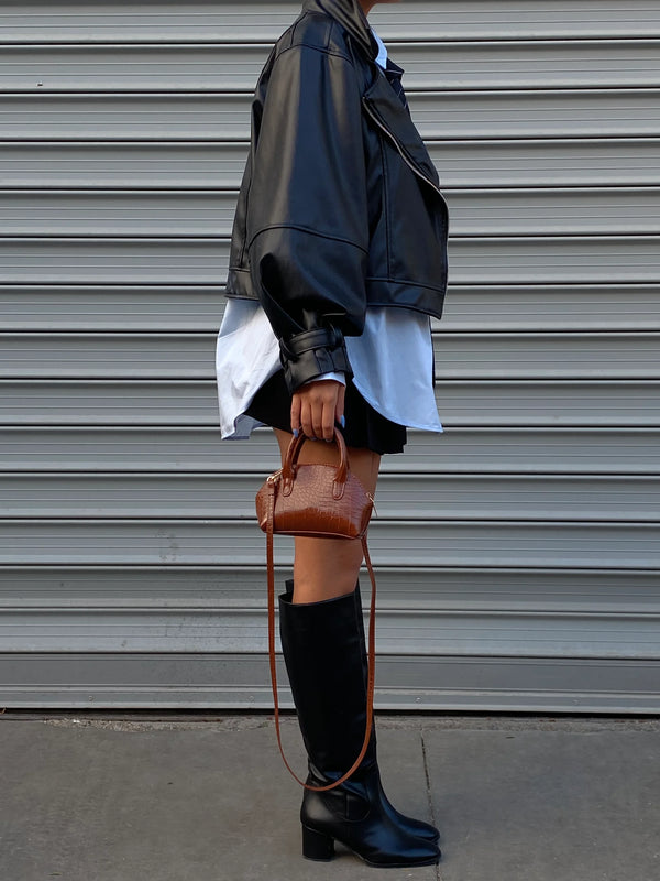 Kadın Mini Çapraz Askılı Çanta Dally - Taba