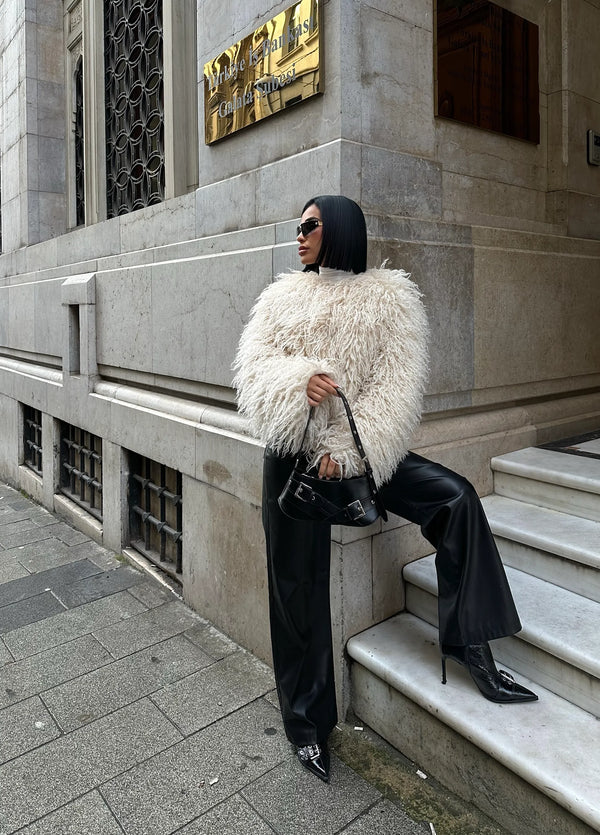 Kadın Kemer Detaylı Baget Omuz Çantası Glove - Siyah