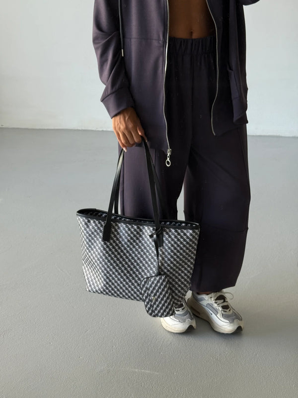 Kadın Cüzdan Detaylı Omuz Çantası Manga - Siyah