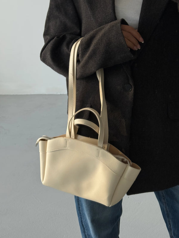 Kadın Çift Saplı Tote Çanta Pablo - Krem