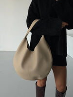 Kadın Süet Deri Çift Taraflı Omuz Çantası Bond - Vizon