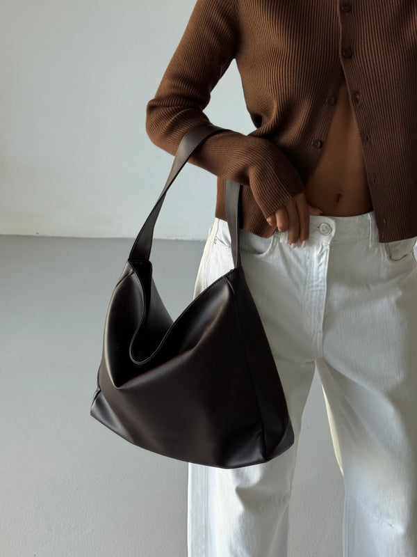 Kadın Tek Saplı Omuz Çantası Tiger - Kahve