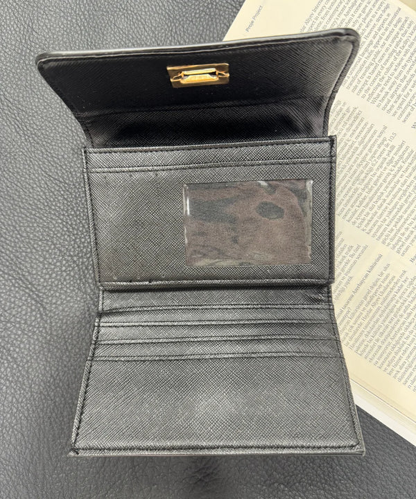 Kadın Kilit Detaylı Cüzdan  - Siyah