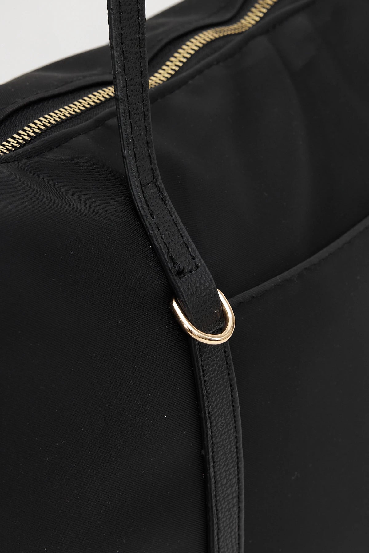 Kadın Şeritli Shopper Omuz Çantası Boris - Siyah