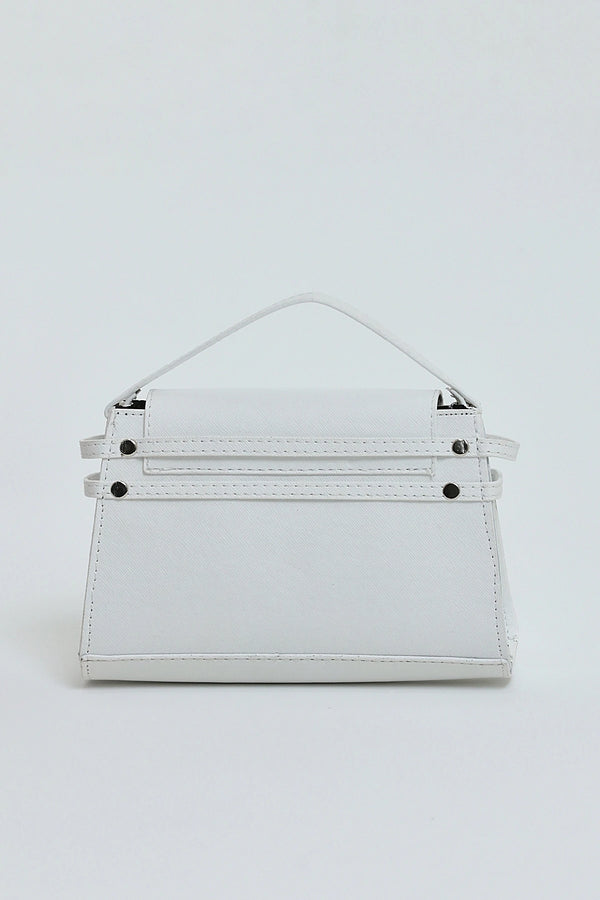 Kadın Çapraz Askı Mini Omuz Çantası Gery  - Beyaz