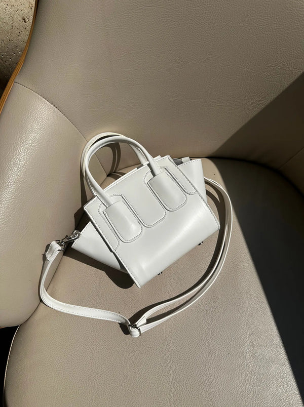 Kadın Fermuarlı Çapraz Askılı Omuz Çantası Eleni - Beyaz