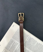 Kadın Gold 3 Halka Detaylı Kemer - Kahve