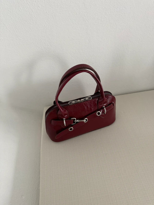 Kadın Kanca Detaylı Çapraz Askılı Omuz Çantası Petra - Bordo