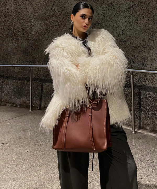 Kadın Dikiş Detaylı Tote Çanta Big Samba - Bordo