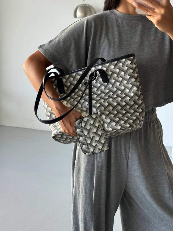 Kadın Cüzdan Detaylı Omuz Çantası Torry - Gri