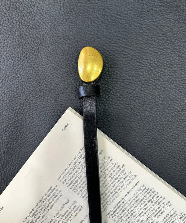 Kadın Gold Tokalı Kemer - Siyah