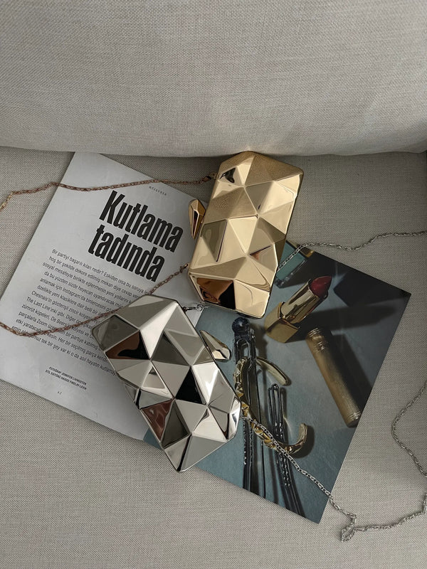 Kadın Zincir Askılı Çapraz Çanta Trave - Gümüş