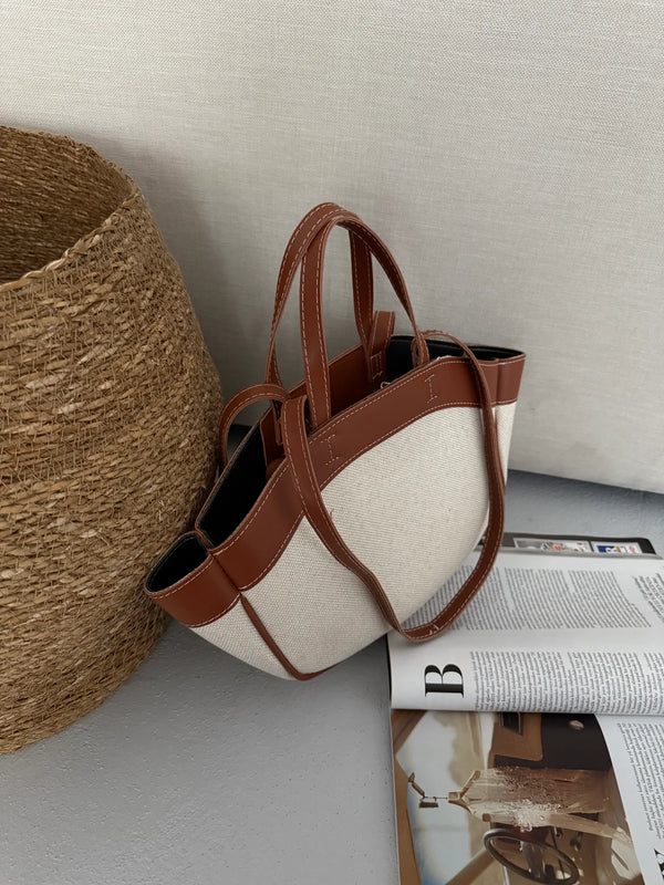 Kadın Çift Saplı Tote Çanta Pablo - Taba Hasır