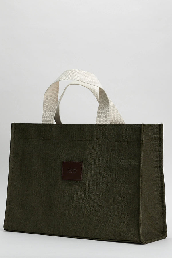 Kadın Büyük Boy Kanvas Omuz Askılı Çapraz Çanta Large - Haki