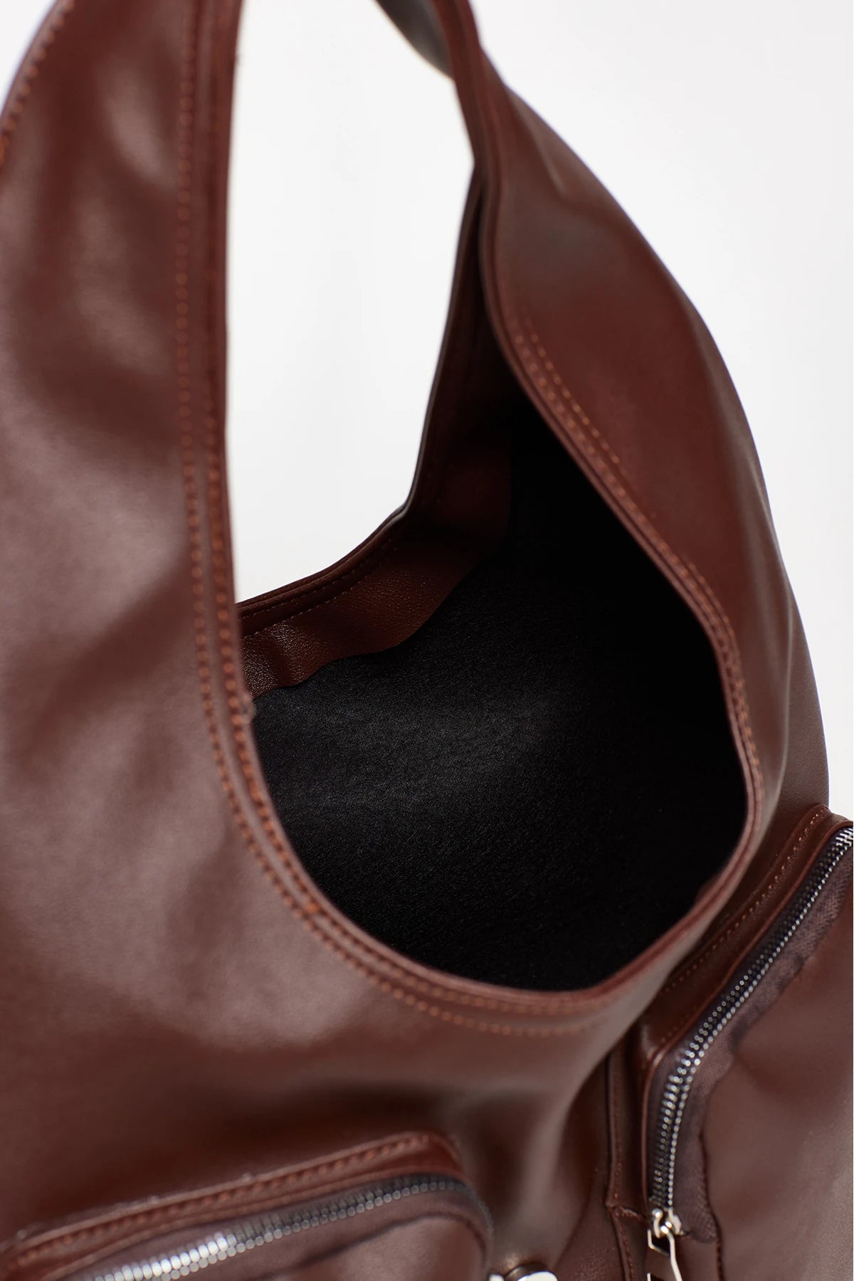 Kadın Cepli Omuz Çantası Mabel - Kahve