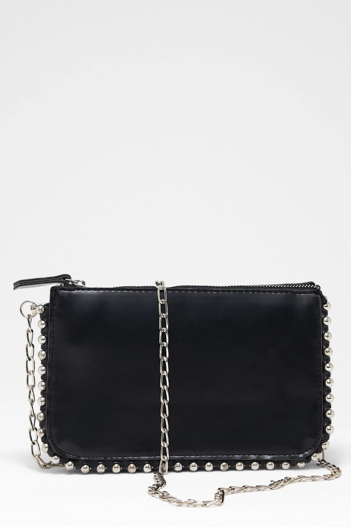 Kadın Zımbalı Çapraz Askılı Çanta Stap  - Siyah